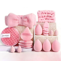Perlengkapan Rias Wajah: Spons Blender, Puff Bedak, Kuas Rias, Pita Rambut, Kuas Kosmetik Premium Label Pribadi