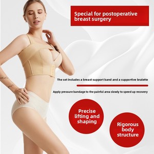 Sujetador de soporte pectoral postquirúrgico con relleno para prótesis, para recuperación y modelado, con efecto push-up y recolección lateral - Product Image 2