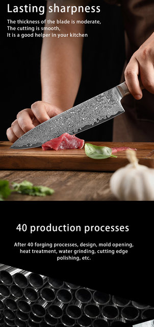 TJ POP Japanese VG10 Kitchen Knives Sets 67 Layer Damascus