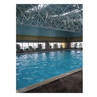 Techo de piscina prefabricado de estructura de acero ligero con construcción de gran vano