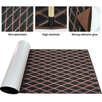Tapis de sol pour bateau KT GuoMei noir sur fond brun foncé, imperméables, antidérapants, avec adhésif puissant, pour pont de bateau marin