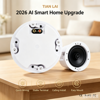 Sistem Audio Home Theater 2-Way Coaxial In-Ceiling Speaker Flush Mount dengan Grille Magnetik Tanpa Bingkai Performa Suara Hi-Fi
