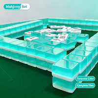 Mahjong MJL de luxe moderne et portable, ensemble de 160 jetons de poker en acrylique vert gelée, en stock, personnalisation, divertissement