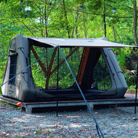Tente gonflable de 16 pieds avec une chambre et un salon amovible, avec pompe et trou pour poêle