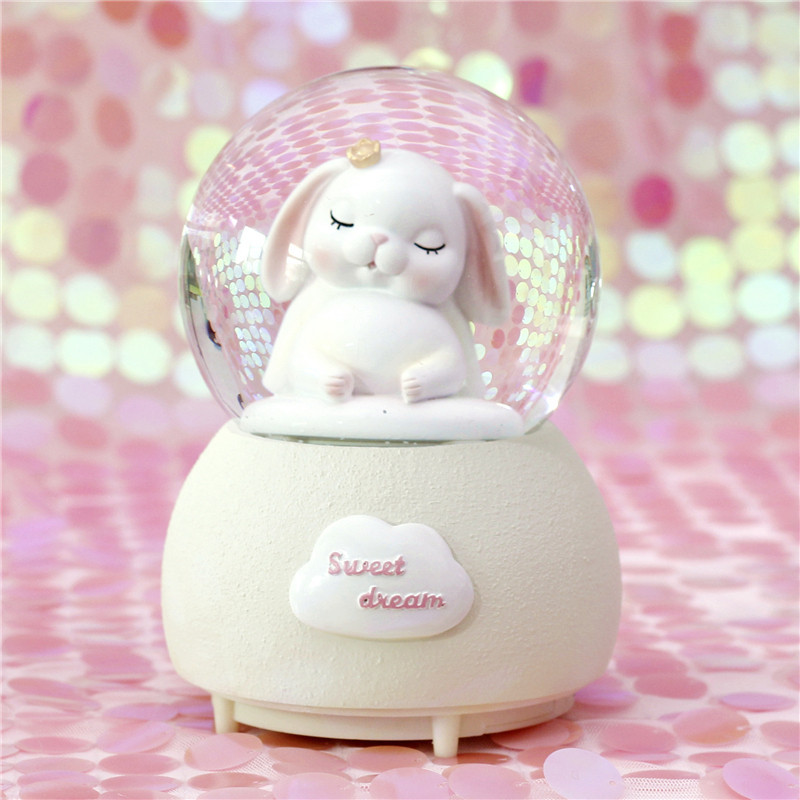 Boule à Neige Château Cristal - Chute De Neige Manuelle - Décoration Enfant & Cadeau Fille