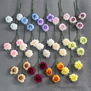 Rosas Artificiales de Múltiples Pétalos, de Tela Plástica, Alta Simulación, Decoraciones para Bodas y Hogar - Product Image 2