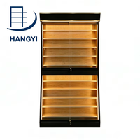 Vitrine d'exposition de cartes TCG Hangyi : Présentoir de cartes gradées avec dos en verre, éclairage LED, écologique et durable pour la vente au détail