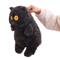 Ensemble de jouets en peluche pour chat, quatre couleurs, noir, blanc, orange, poupée en peluche douce, OEM ODM, vente en gros personnalisée