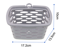 Panier de rangement rectangulaire moderne en PP avec poignées, écologique et multifonctionnel, avec 36 crochets pour l'organisation de la buanderie, de la chambre et du salon
