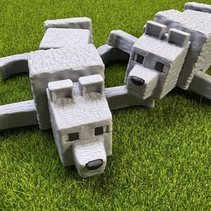 Vashine 3D in đầy màu sắc Sirius Đồ chơi Thế giới của tôi pixel Sói <span class=keywords><strong>Minecraft</strong></span> thân thiện với môi Vật liệu sáng tạo sở thú hành động nhân vật toi - Product Image 1