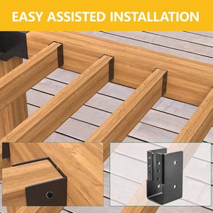 Biểu tượng tùy chỉnh pergola bài joist Treo Tường Khung cho 2x4 gỗ bài viết 2x6 bài khung ngoài trời giấu mặt bích ánh sáng joist - Product Image 5