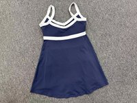 Gaun Olahraga Yoga Vintage Bernapas, Dapat Dicuci, Kantong Samping, Desain Anti-Transparan, Warna-Blok, Patchwork, Nilon Spandex, untuk Lari