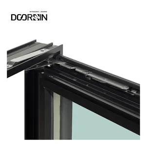 Finestre a battente moderne di Design di lusso a prova di pioggia a efficienza energetica griglia sottile struttura stretta inclinazione e finestra di svolta