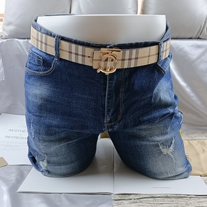 <span class=keywords><strong>Ceinture</strong></span> en cuir de vachette véritable pour homme et <span class=keywords><strong>femme</strong></span>, avec boucle en alliage lisse, embossage double face, style business décontracté, polyvalente - Product Image 4