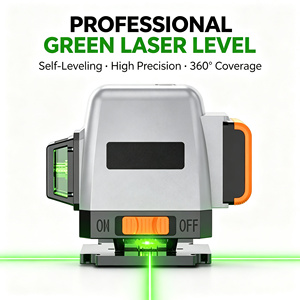 Niveau laser professionnel 3D 8 lignes à lumière verte LD, haute précision ±1mm/7m, auto-nivelant pour la construction intérieure et <span class=keywords><strong>extérieure</strong></span> - Product Image 1
