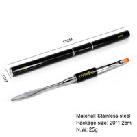 CANNI-stylo à ongles 2 en 1 à Double tête, outil 2 en 1, pour manucure, en Poly Gel UV, peinture des ongles, en acrylique, Nail-Art, 86202