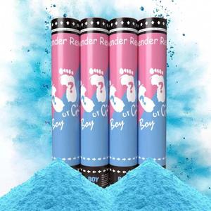 Canon à confettis et poudre pour révélation du sexe de bébé, fournitures de fête de naissance, lance-confettis à fumée, durable, doux, jetable, 200g, bâtons bleus - Product Image 5
