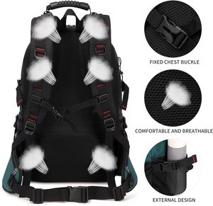 Échantillon gratuit Sac à dos tactique MOLLE 45L personnalisé en polyester pour la randonnée, le sport et la chasse, vente en gros de sacs à dos pour hommes - Product Image 3