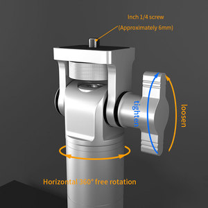 Trépied de projecteur de bureau CINE PB13 argenté - Rotation à 360°, longueur réglable, léger, sans perçage, universel pour projecteurs - Product Image 5