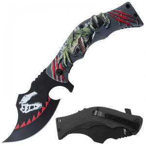 سكين تخييم تكتيكي برية للمغامرات البرية من OEM ، سكين محمول ، سكين جيب قابلة للطي مع مقبض طباعة ثلاثية الأبعاد - Product Image 2