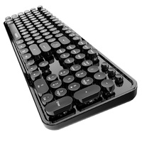 Ensemble clavier et souris sans fil avec touches rondes pour ordinateur portable Mac, clavier sans fil 2,4 G mignon pour le bureau et la maison
