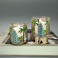 Support de bougie en métal élégant pour souvenirs touristiques de Paris, artisanat métallique miniature, porte-bougie chauffe-plat pour le tourisme