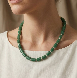 Collier pour femme en perles de cristal de pierre naturelle <span class=keywords><strong>Aventurine</strong></span> Zooying, idéal pour la fabrication de bijoux fantaisie DIY, vente en gros - Product Image 6
