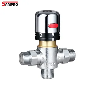 SANIPRO G1/2 NPS Connexions mâles Mitigeur thermostatique Contrôle de la température Robinet de salle de bain et douche Mitigeurs d'eau - Product Image 1