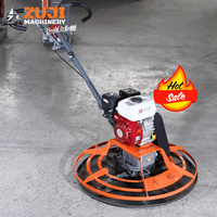 Truelle à béton à moteur essence 5,5 CV et boîte de vitesses ZUJI ZJ90, polisseuse latérale 150 tr/min, profondeur de travail 10 cm, fonctionnement manuel