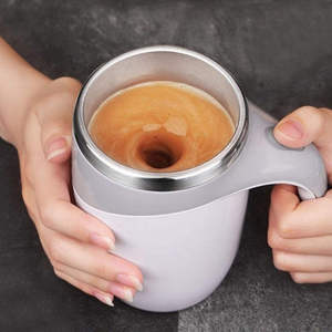 Wholesale Automatic Mixing Cup Magnetic Rotating Milk Portable <b>Double</b> <b>Walled</b> Coffee <b>Mug</b> - Product Image 1