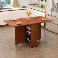 Table à manger pliante pour petites maisons, style nordique, design moderne, multifonctionnelle, rectangulaire, facile à extensible et mobile