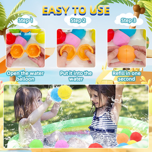 Serbatoio estivo in Silicone giocattolo riutilizzabile con acqua e palloncino a bomba ad acqua riutilizzabile con nastro adesivo - Product Image 4