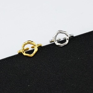 2026 New Simple Vintage Design Geometric Ring Light Luxury Unisex's Adjustable Stainless Steel Rings Fashion Jewelry Wholesale - Product Image 2