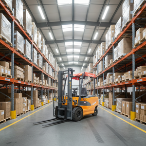 מלגזה חשמלית ניידת Worui 60V עם סוללת ליתיום-יון, טעינה עצמית, צמיגים מלאים, הזזה צידית, מושב נהג - Product Image 1