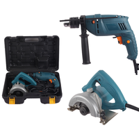 Kit de Herramientas Eléctricas Profesionales para Trabajos Industriales y de Bricolaje en Madera, con Sierra Circular y Taladro de Impacto