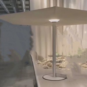 Square <span class=keywords><strong>Convolvulus</strong></span> Flower Landscape Lamps USB Tipo-C Motivo mecánico Luces Sombrilla Paraguas para balcón Bar al aire libre - Product Image 2