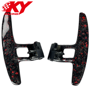 Volant sport LED en fibre de carbone forgée rouge personnalisé avec palettes de changement de vitesse pour Ford F150 XLT Raptor Shelby R F250 F350 - Product Image 4