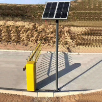 Barrière de sécurité automatique, système de barrière à flèche sans fil alimenté par énergie solaire AUTO avec batterie de secours de 7 jours, barrière de stationnement