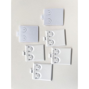 Tarjeta de exhibición de joyería de <span class=keywords><strong>espuma</strong></span> pequeña personalizada almohadilla de hojaldre blanca embalaje de collar pendientes de plástico almohadilla de hojaldre de tarjeta con impresión de plata - Product Image 6