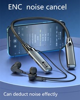 Magnétique 80 heures de jeu Neckband Stereo Earphones Headsets Mic Wireless ENC Earbud & In-Ear Headphones for koraoke headphone
