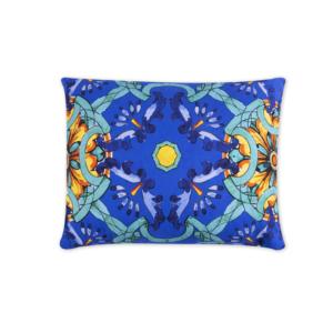 Coussin décoratif en coton Excelsa Trinacria 50x40 cm, motif méditerranéen, rectangulaire, lavable - Product Image 1