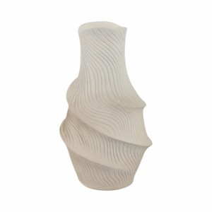 Vaso moderno intrecciato in poliresina per fiori, decorazione per soggiorno, tavolo consolle, ufficio. - Product Image 4
