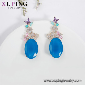 YSearring-499 Xuping Thời Trang Đồ Trang Sức Mỹ Người Phụ Nữ Cô Dâu Live Show Tổng Hợp CZ 3A + Màu Stones Big Kích Thước Stud Bông Tai - Product Image 6