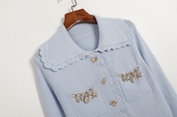 Nouvelle Collection Automne 2026 : Ensemble Tricoté Décontracté Femme – Cardigan à Manches Longues à Volants & Mini-Jupe – Deux Pièces Tendance