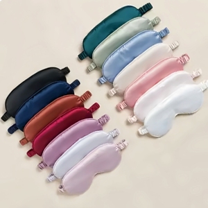 Masques de sommeil en satin soyeux, masque pour les yeux efficace pour bloquer la lumière, avec sangle élastique, respirant, pour femmes et hommes - Product Image 2