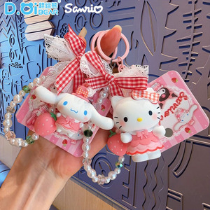 Adorable porte-clés mignon dessin animé porte-clés Cosplay <span class=keywords><strong>Pop</strong></span> Anime portefeuille breloque, drôle Kuromi porte-clés femmes rose porte-clés - Product Image 4