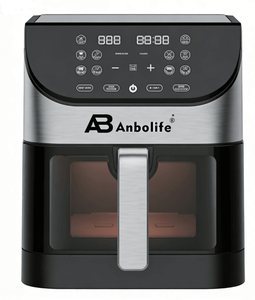 ANBOLIFE <span class=keywords><strong>2023</strong></span> Freidora de Aire Digital Inteligente de Vidrio de 6L y 1600W, Nueva, Económica, Directo de Fábrica, con Logotipo Personalizado, <span class=keywords><strong>para</strong></span> Uso Doméstico y Comercial - Product Image 1