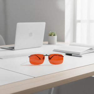 Nuova Collezione <span class=keywords><strong>Occhiali</strong></span> con <span class=keywords><strong>Clip</strong></span> Anti Luce Blu al 99% per Gaming, Lenti Rosse per Migliorare il Sonno, Blocco Riflessi, Moda PC - Product Image 2