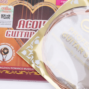 Cuerdas para Guitarra Acústica Alice AW466, Recubiertas de Bronce Fosforado, Calibre Ligero, Accesorios para Guitarra - Product Image 2