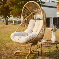 Fauteuil suspendu d'extérieur de haute qualité en rotin, style nid d'oiseau, pivotant et à bascule, pour balcon, chambre et salon, design tendance et confortable